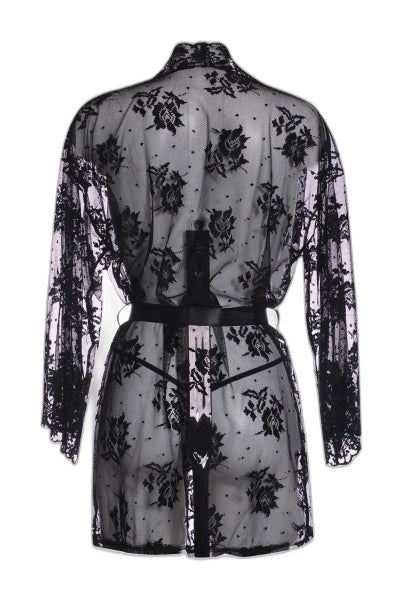 Déshabillé Graceful - Dentelle Floral & Ceinture - 3 | Voyage Sensuel