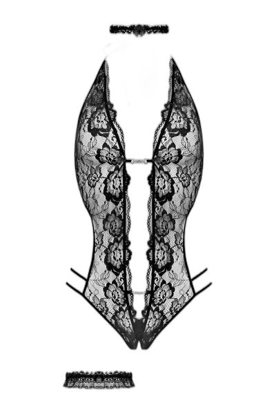 Ensemble body ouvert Renée noir - Séduction totale - 4 | Voyage Sensuel