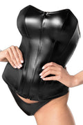 Corset Mysteria F334 Wetlook Noir — Séduction Absolue - 2