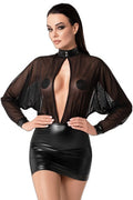 Mini Robe Opium F348 Wetlook & Tulle Irisé - 4