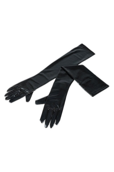 Gants Extra Longs Wetlook Noir - Séduction Garantie - 3