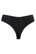 String Tulle et Dentelle Noir Axami - Séduction Bicolore - 4