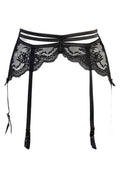 Porte-jarretelles tulle et dentelle noir Axami - 2