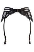 Porte-jarretelles tulle et dentelle noir Axami - 4