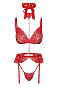 Ensemble 5 pièces Bondage Red Lace Kiss 243 - Séduction - 4