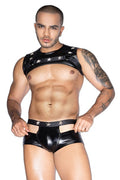 Ensemble Sexy Deux Pièces Noir - Harnais & Boxer - 1