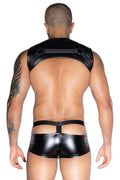Ensemble Sexy Deux Pièces Noir - Harnais & Boxer - 2