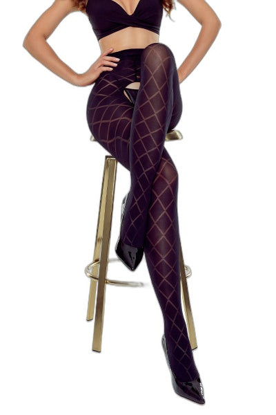 Collants ouverts 40 deniers - Noir TI025 - 3 | Voyage Sensuel
