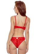 Ensemble Denelia - Soutien-gorge & String Dentelle Rouge - 2