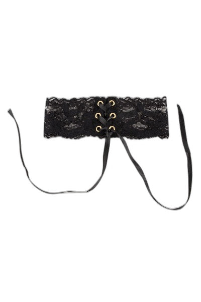 Collier en Dentelle Noire – Séduction Réglable