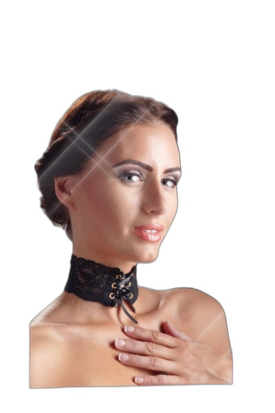 Collier en Dentelle Noire – Séduction Réglable - 3