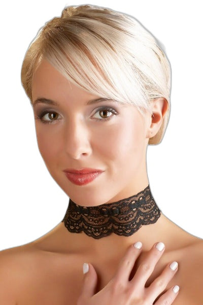 Collier Sexy en Dentelle Noire – Séduction Cotelli