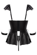 Ensemble 3 pièces Fetish noir - Cotelli Bondage séduction - 4