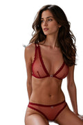Ensemble Belissana Bordeaux - Soutien-gorge & String Passion - 4