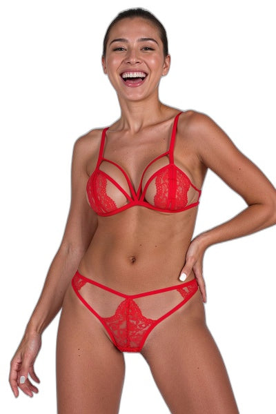 Ensemble 2 pièces rouge Anuvera - Passion