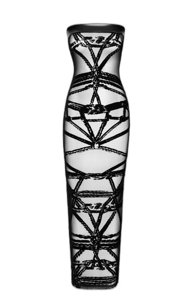 Robe Bustier Bondesque F358 - Noir HandMade - 2 | Voyage Sensuel