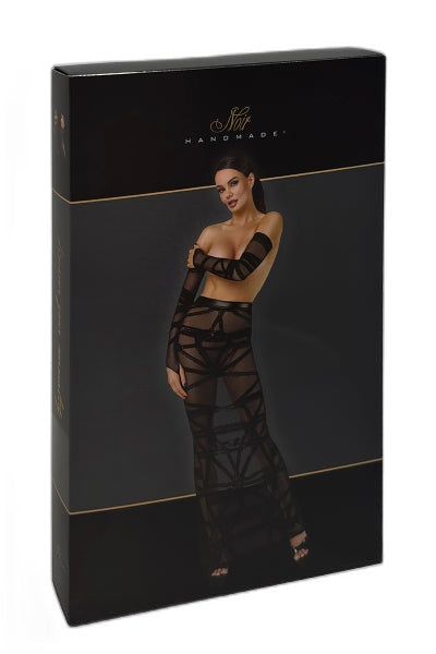 Jupe Longue Fendue Bondesque F360 - Noir Handmade - 3 | Voyage Sensuel