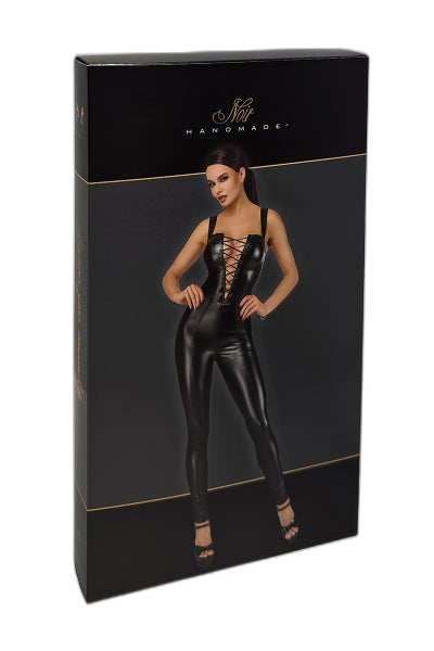 Combinaison Lacée Wetlook Vixen F362 - Noir HandMade - 3