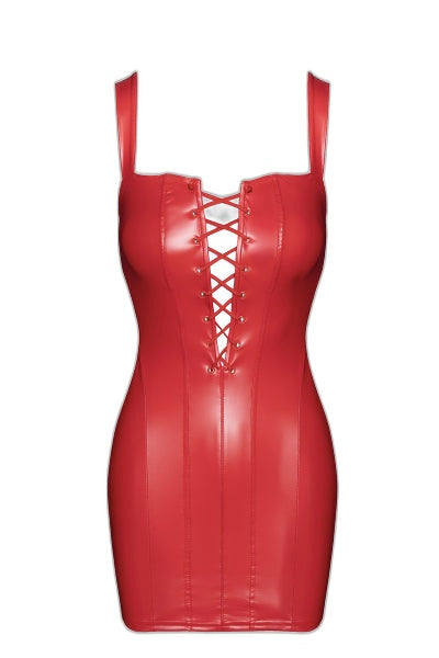 Minirobe glamour en wetlook – Noir – Noir