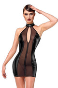 Mini Robe Tulle & Wetlook Luxuria F370 - Noir - 1