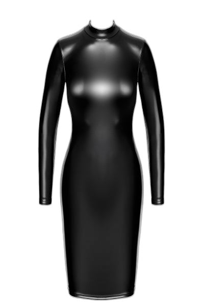 Robe Fuseau Crystal F371 - Noir Handmade Powerwetlook - 2 | Voyage Sensuel