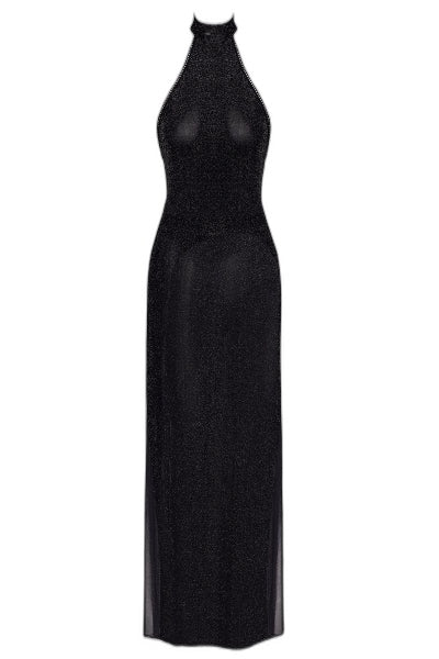 Robe sensuel sexy en tulle transparent – Noir – Noir