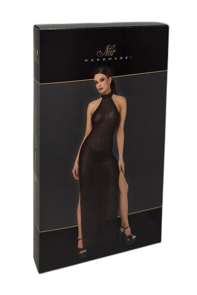 Robe Longue Pailletée Onyx F372 - Noir HandMade - 3 | Voyage Sensuel
