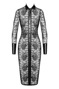 Robe Fourreau Noirelle F376 - Noir Handmade - 2