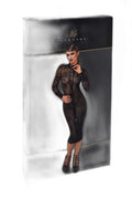 Robe Fourreau Noirelle F376 - Noir Handmade - 3