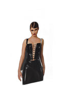 Corset Vinyle Noir Dominae F379 - Séduction Audacieuse - 3