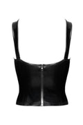 Corset Vinyle Noir Dominae F379 - Séduction Audacieuse - 4