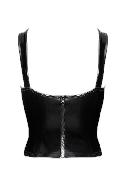 Corset Vinyle Noir Dominae F379 - Séduction Audacieuse - 4 | Voyage Sensuel