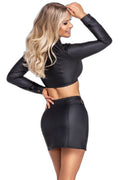 Ensemble Top et Jupe Noire Sexy – Cottelli PARTY - 5