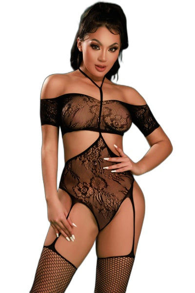 Combinaison Sexy Noire Dentelle - Seconde Peau Séductrice - 5