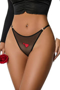 String Cœur et Strass Noir Litolu — Séduction Brillante - 3