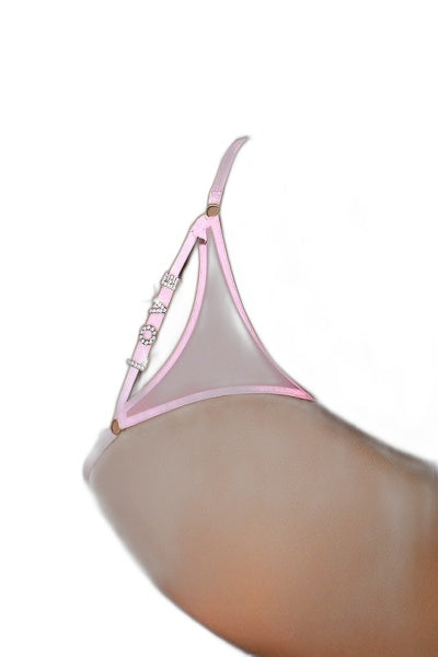 String Cœur et Strass Rose - Séduction Brillante - 1 | Voyage Sensuel