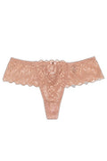 String dentelle rose dos lacé Litolu - Séduction minimaliste - 3