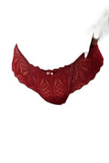 String dentelle dos lacé Bordeaux — Sensualité et élégance - 1