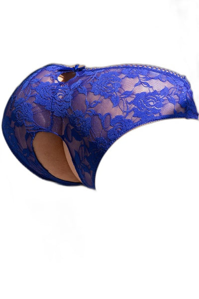Culotte Ouverte Dentelle Bleu Litolu | Séduction - 1 | Voyage Sensuel