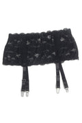 Porte-jarretelles dentelle large noir Litolu Lingerie - 4
