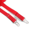 Porte-jarretelles dentelle large rouge - Litolu - 3