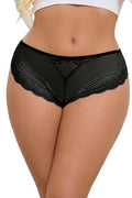 Tanga Dentelle Bijou Cœur Noir - Séduction & Confort - 3