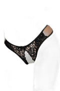String ouvert dentelle noire - Séduction affirmée - 2