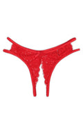 String Ouvert Dentelle Rouge — Séduction Affirmée - 3