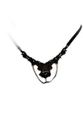 String ouvert floral Noir Litolu Lingerie - 1