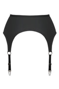 Porte-jarretelles noir mat Cottelli — Fermeture éclair audacieuse - 4