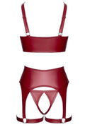 Ensemble Seins Nus 3 Pièces Rouge Bordeaux - Cottelli - 4