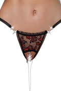 String dentelle ouvert bicolore Cottelli – Séduction glamour - 1