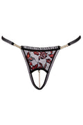String dentelle ouvert bicolore Cottelli – Séduction glamour - 2