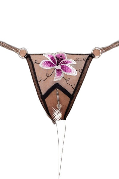 String ouvert Fleur brodée – Cottelli Lingerie